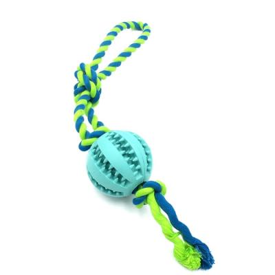 China High Quality Viable Clean Teeth Toothbrush Feeding Function Pet Rope Chew Toy For Dogs for sale