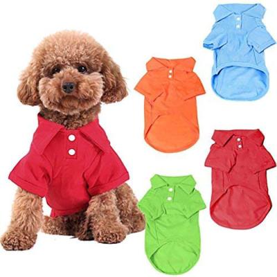 China Factory Wholesale Viable Pet Polo Cotton Shirt Summer Soft Comfortable Dog T-shirt for sale