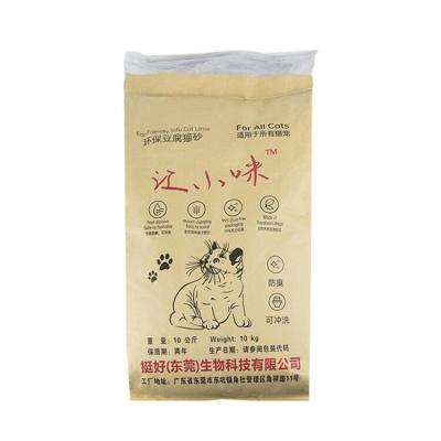 China High Quality Bulk Tofu Stocked Cat Litter Corn Cat Litter Strong Water Absorption Tofu 10kg for sale