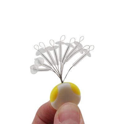 China Wholesale Rubber Rubber Oval Space Bean Set Silicone Stopper Fishing Bobber Float Fishing Beads Set for sale