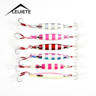 China Metal TB001 60G 80G 100G Build Luminous Lure Sea Fishing Lures Fishing Lures Metal for sale