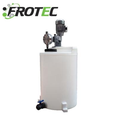 China 40L High Quality Plastic Water Treatment DPE Chemical Dosing Square White Water Tank for sale