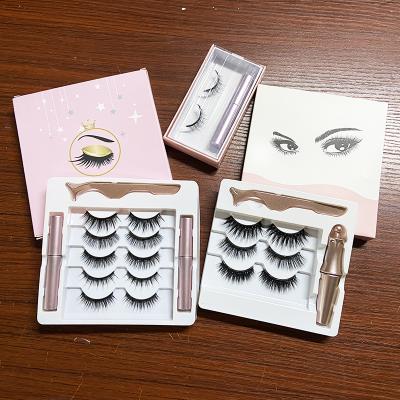 China 3D 5D Private Label Easy to Use Magnetic Highlights Magnetic Eyeliner and Magnetic Eyelashes for sale