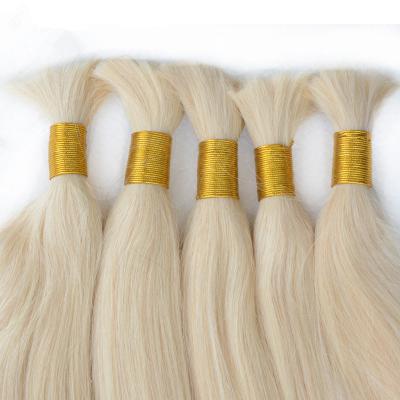 China Silky straight wave color 613 blonde hair bulk factory price hair volume for sale for sale