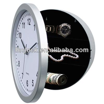 China SECRET WALL CLOCK CONCEALED SPACE plastic STORAGE WITH 3 SHELVES for sale