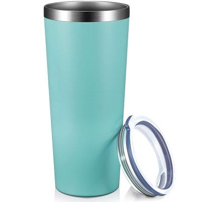 China Factory Wholesale Viable PURPLESEVEN 22 oz Double Wall Vacuum Insulated Stainless Steel Coffee Beer Pint Tumbler Cup with BPA Free Lid for sale