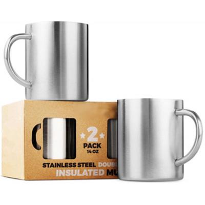 China PURPLESEVEN Sustainable Factory Wholesale Coffee 14oz Beer Mug Stainless Steel Double Wall Insulated Camping Beer Mugs with Lid and Handle for sale