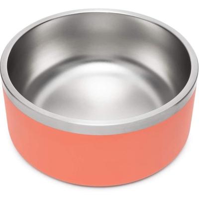 China PURPLESEVEN Factory Wholesale 42oz 64oz Viable Powder Coated Stainless Steel Custom Dog Dog Pet Food Feeder Bowl for sale