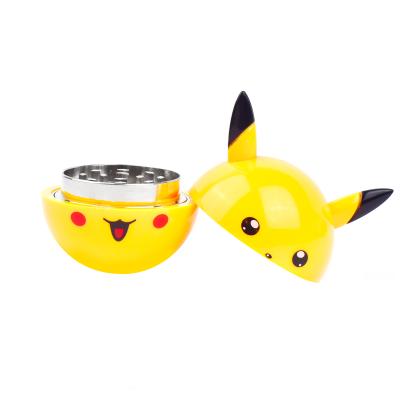 China Wholesale high quality spherical Pikachu design of minimalist new design 2 layers smoke zinc alloy grinder for sale