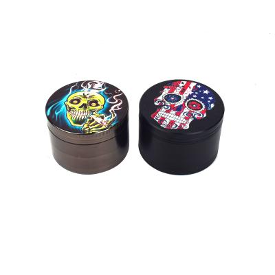 China High quality design wholesale minimalist 63mm 4 layers smoke zinc alloy grinder for sale