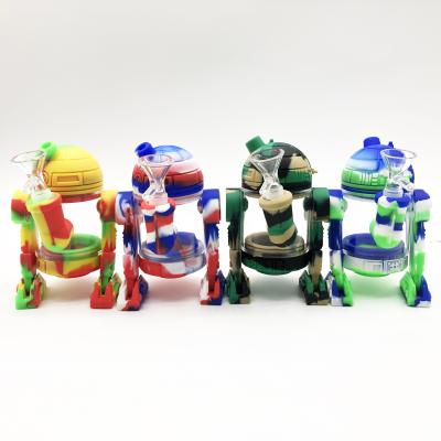 China Appearance Unique Design Mixed Robot Color Silicone Snuff Bottle for sale