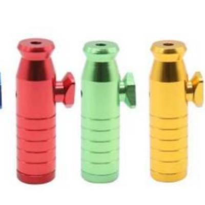 China Mixed Face Aluminum 7 Colors Minimalist Bullet Snuff Etched Bottle for sale