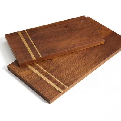 China Viable Wholesale Custom Large Rectangle Black Walnut Reversible Luxury Deli Cutting Bread Cutting Board for sale