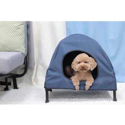 China Cat Outdoor Tent Large Big Collapsible Steel Travel Tube Collapsible Pet Cooling Camp Raised Folding High Dog Bed With Canopy for sale