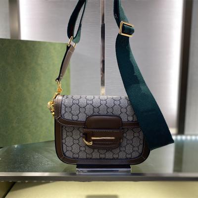 China Suitable for parties shoulder bag with horsebit decoration on the front, with brown leather trim. Luxury bag for women. Size 25cm M86563 for sale