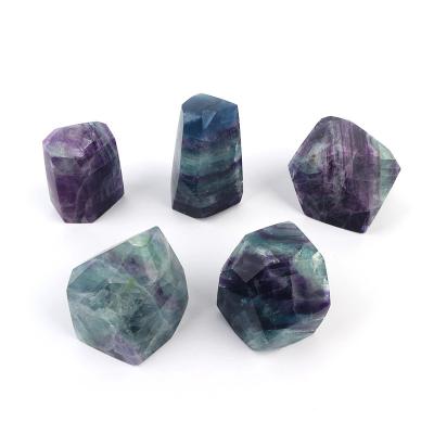 China Wholesale High Quality Fluorite Stones Rainbow Stone China Crystal Therapy Mineral Specimen for sale