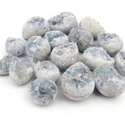 China Wholesale High Quality Natural Blue Eggs Crystal Geode Rough Quartz Celestite Geodes from China for sale