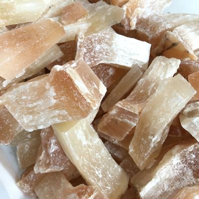 China China Wholesale High Quality Yellow Crystal Selenite Raw Stone Orange Selenite Specimen for sale