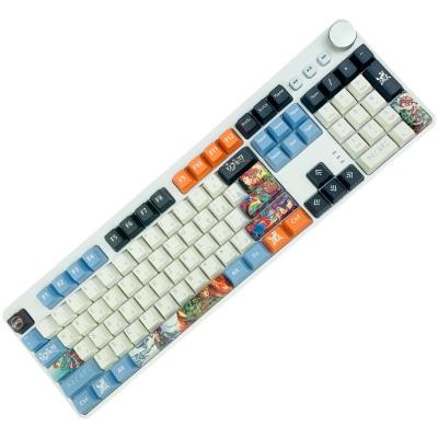 China Hot Multimedia Keys Anime Swap RGB Mechanical Keyboard Customized PBT Brown Blue Silver Sublimation Keycap OEM Purple Switches Demon Slayer for sale