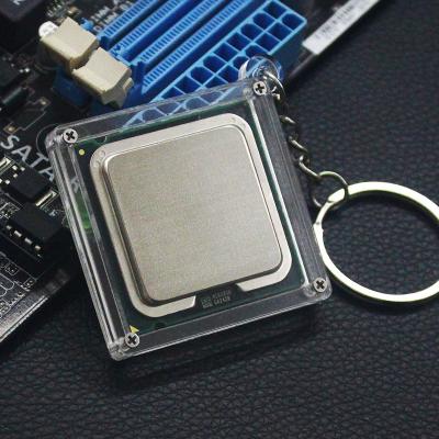 China Other Customized Laser Engraving 775 Keychains CPU Key Chain DIY Model Personalized Pendant For Science Geek Ornament Gift for sale