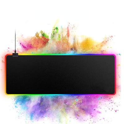 China Gaming Large Customize RGB Mouse Pad Rubber Desktop Esport Gaming Thicken Led Mousepad Desktop Mat 800x300x3 Thermal Transfer for sale