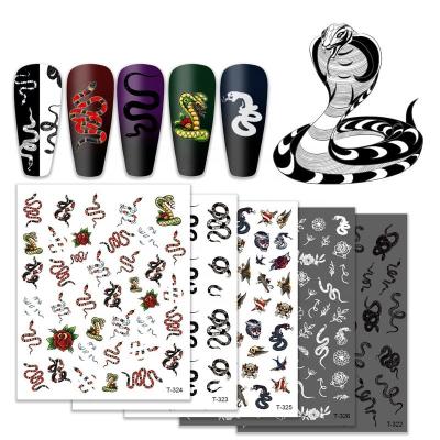 China Festival Holiday Finger Chinese Dragon Snake 3D Decoration Oosi Designs Manicure Supplies Nail Art Sticker Decal DIY For Nail Salon Products for sale