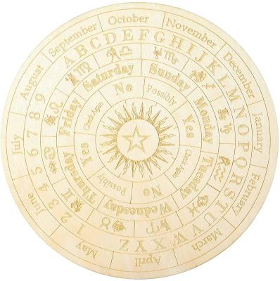 China Metaphysical Message Tables Dowsing Wooden Europe Star Pendulum Board Divination For Altar Kit Beginner Witchcraft Wiccan Witchcraft for sale