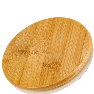 China Europe Natural Decorative Bamboo Lids Creative Dustproof Cover Wood Silicone Mugs Cup Cover For Cup Pot for sale