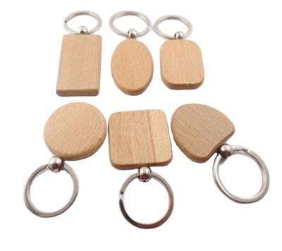 China Europe Blank Wooden Gift Tags Wooden Key Chain Personalized Wooden Key Chain Ring Tag for sale