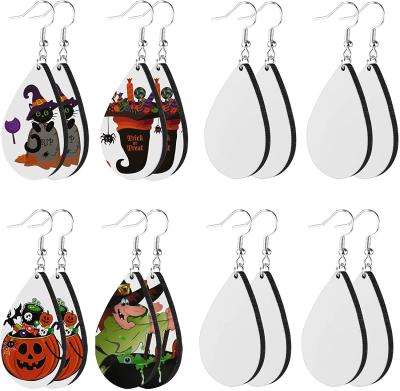 China Europe Sublimation Earring Masks MDF Printing Earrings For Christmas Valentine Mother Halloween Crafts Making DIY for sale