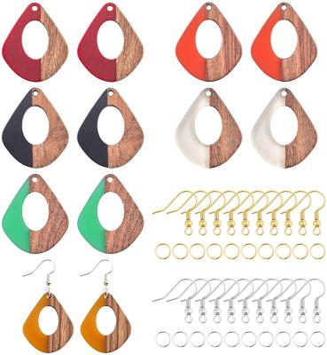 China Europe Wood Earring Pendants Wooden Teardrop Jewelry Findings For Earring Making for sale