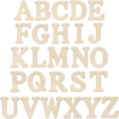 China Europe Style Durable High Quality Cost Effective Unfinished Wooden Alphabet Letters Toy For Kids for sale