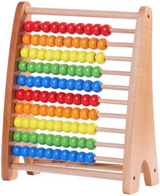 China Wholesale Natural Wooden Carry Children Wooden Abacus Blocks Europe Color Factory Direct Sales Easy Toy for sale