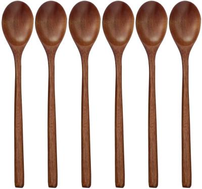 China Hot Selling Europe New Style Factory Direct Sales Cutlery Kitchen Teak Wooden Spoon Utensil for sale