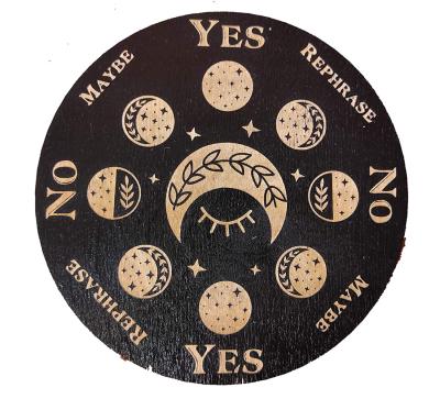 China Europe Pendulum Wood Panel for Moon Phase for Answers Divination Tools for Spirit and Practices Occult Altar for DIY Decoration for sale