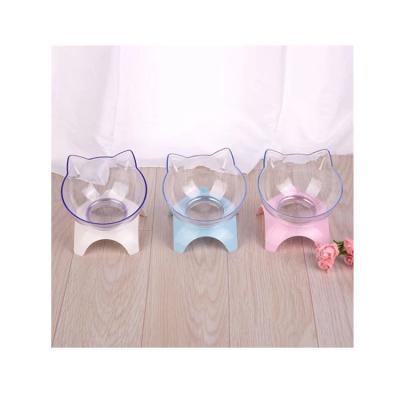 China Manufacturer Wholesale White Gray Blue Protect Glass Cat Stocked Oblique Bowl for sale