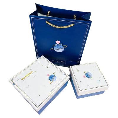 China Recyclable Custom Luxury Logo Printing Jewelry Gift Packaging Boxes With Lids And Bag For Birthdays Wedding Cosmetics for sale