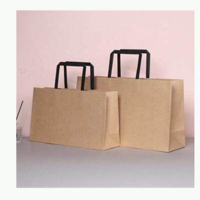 China Custom Logo Small Matte Black Kraft Paper Black Jewelry Paper Shopping Bag Recyclable for sale