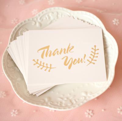 China Custom Luxury Gold Foil Color Card Birthday Thank You Greeting Card for sale