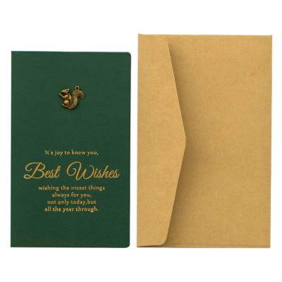 China Custom Color Card Birthday Kraft Envelope With Greeting Card With LOGO for sale