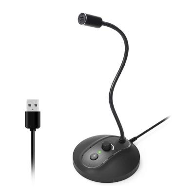 China Gooseneck Microphone Gooseneck Computer Microphone with Mute Button Usb Plug and Play Microphone for Livestream Youtube for sale