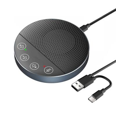 China Plug & Play USB Microphone Usb Speaker Microphone Speaker With Mute Button Mic For Zoom Skype for sale