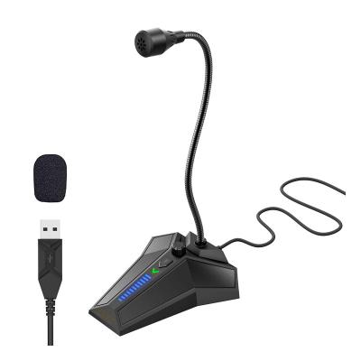 China Plug and Play Gooseneck Microphone Usb Microphone with Button Volume Control Mute Microphone for Youtube Skype for sale