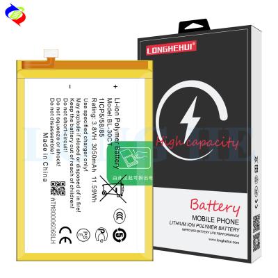 China Smart phone li-ion battery BL-30CT for Tecno L7 L8 mobile phone digital battery 3.8V 3050mAh for sale