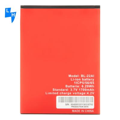 중국 이텔 배터리용 이중 IC 보호 BL-22AI 1700mAh OEM 리?? 이온 휴대 전화 배터리 판매용