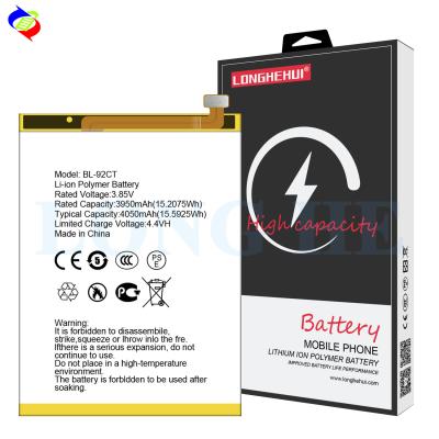 China Stock Replacement Li-Polymer Battery BL-92CT for General GM 20 PRO 4050mAh MOQ for sale