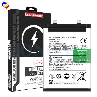 China 5000mAh Capacity BL-49VX Battery for Infinix Note 40 Pro X6851 Mobile Phone Replacement for sale