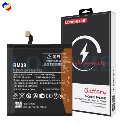 China Original Replacement Battery for Xiaomi Redmi 4s BM38 3260mAh 3.85V Phone Replacement for sale