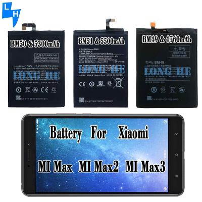 China BM49 BM50 BM51 Rechargeable Battery for Xiaomi Max Max2 Max3 Black and Compatible for sale