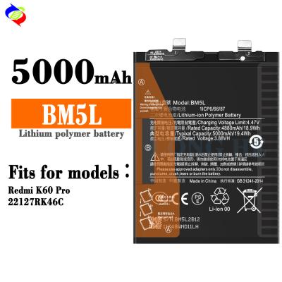 China BM5L Battery For Xiaomi Redmi K60 Pro 5000mAh Dual IC Protection Replacement Battery for sale